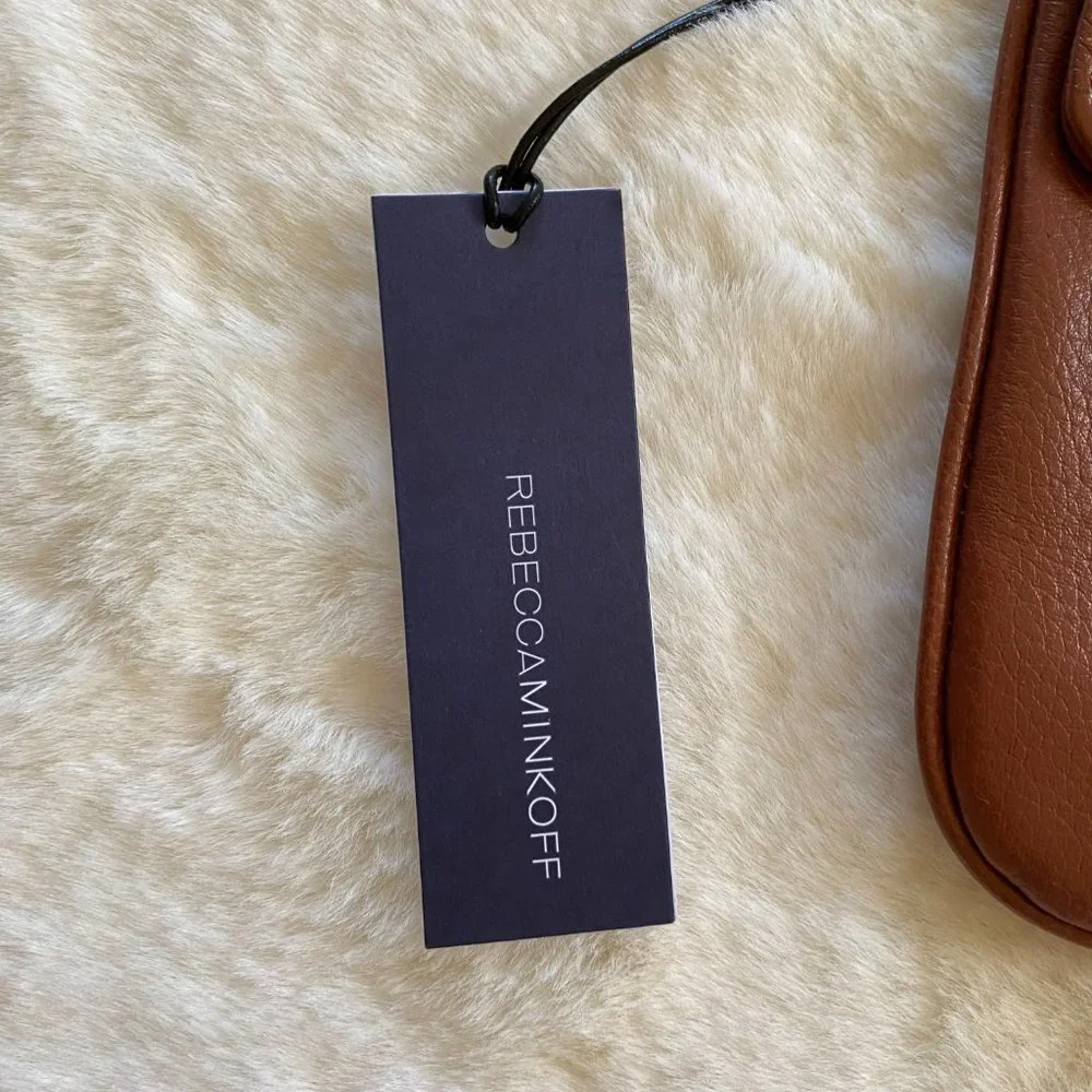 Rebecca Minkoff Skinny MAC Small Brown Leather Crossbody NEW with TAGS